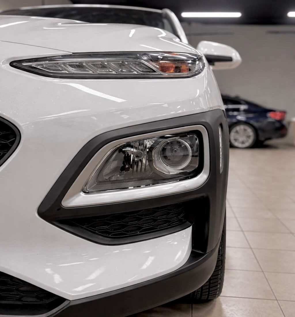 Модернизация оптики Hyundai KONA: установка Bi-LED линз AMS A3Max